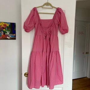 Pink tiered dress